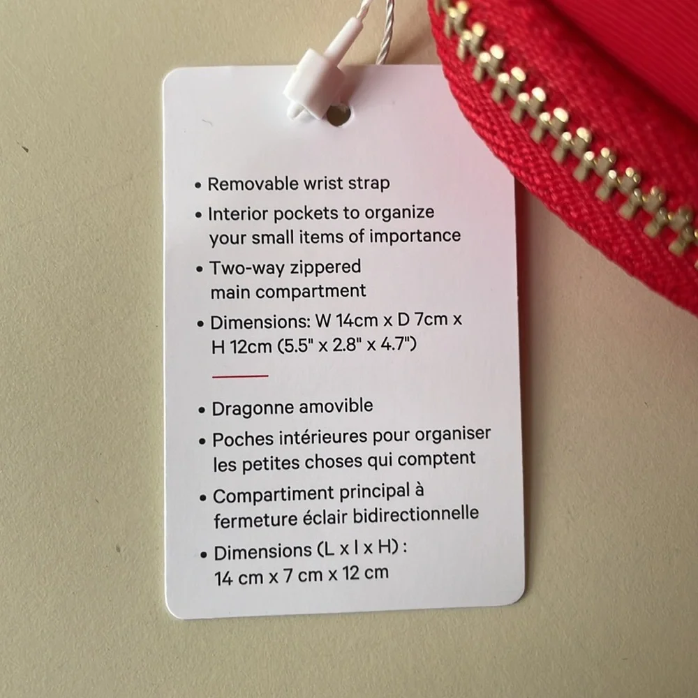 lululemon Red Heart Shaped Wristlet Keychain - Picture 7 of 8